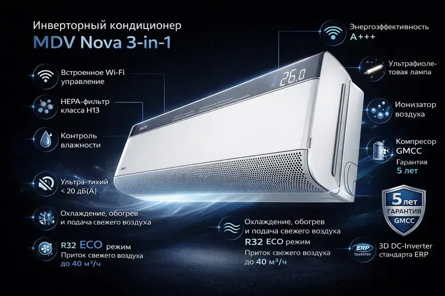 Кондиционер MDV Nova 3-in-1